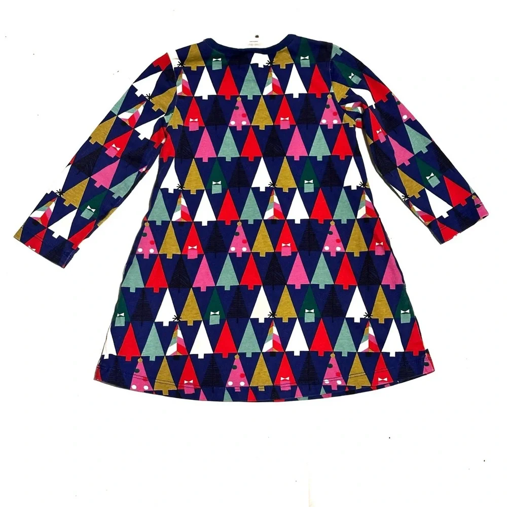 Hanna Andersson Christmas Tree Print A Line Dress